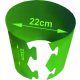  12× Vasi con clip robusti e durevoli per la coltivazione di verdure 22x22 / 8,86 L *Verde*