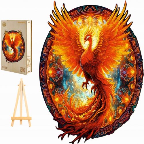 PUZZLE IN LEGNO GRANDE 300 PEZZI FENIX MANDALA IN SCATOLA DI LEGNO