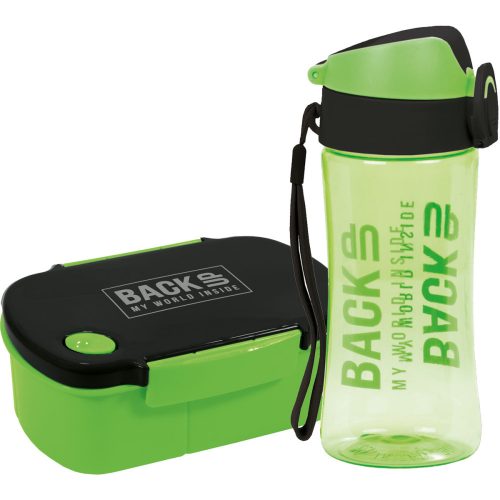  BOTTIGLIA + LUNCH BOX A DUE SCOMPARTI DERFORM / BACKUP VERDE