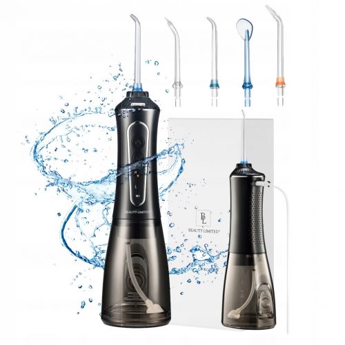  Irrigatore per denti Cordless 4 Punte 5 Livelli Impermeabile IPX7 30W