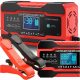  POTENTE RADDRIZZATORE CARICABATTERIA INTELLIGENTE 10A BATTERIA LCD 24V 12V AUTOMATICO