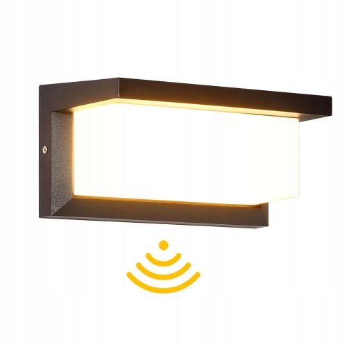  Lampada da parete da giardino Powerbang nera con sorgente LED integrata da 18 W