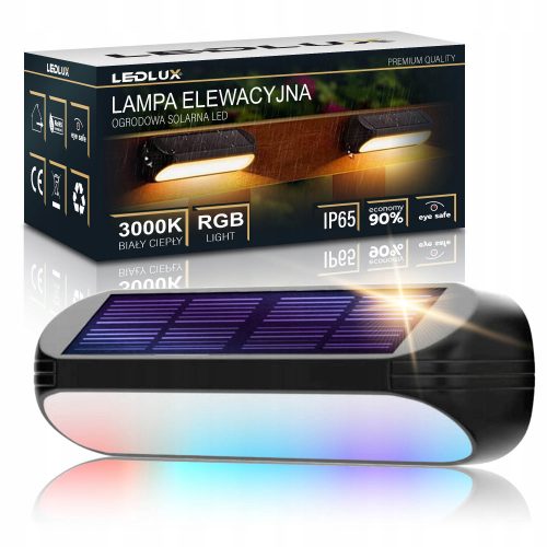  Lampada solare Led-lux, nera, 5 cm, 1 pz.