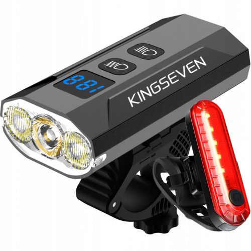  Potente lampada BIKE Luce LED anteriore + posteriore 1200lm Torcia 5200mAh BIKE