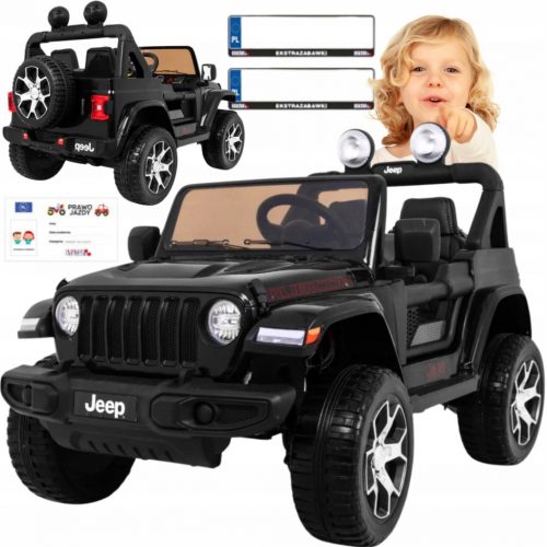  Auto a batteria Jeep Wrangler Rubicon Nera