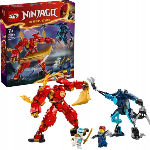  LEGO NINJA GO ELEMENTAL ROBOT DI FUOCO KAIA LUPO MECH WARRIORS DUELLO 7+