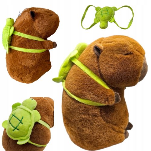  PELUCHE CAPYBARA CON ZAINO 23 CM CON PELUCHE TARTARUGA