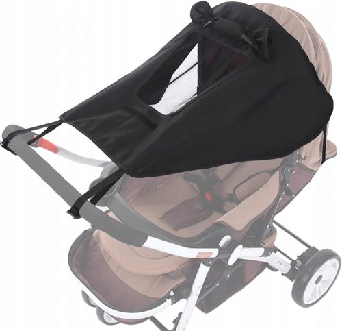  Ombrello per passeggino SAIL, CASSA PER PASSEGGINO BABY, GRANDE, 66 cm, nero + Scatola di cartone con coperchio separato, 20 cm x 15 cm x 25 cm, 1 pz.