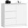  Cassettiera Akord K 80 x 35 x 77 cm bianco opaco