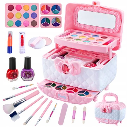  SET TRUCCO UNGHIE COSMETICI PER RAGAZZE SCATOLA SPECCHIO