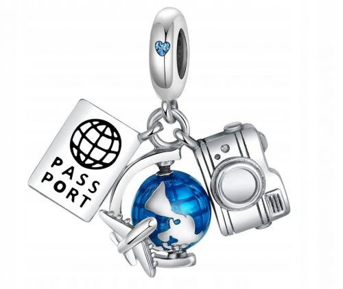  MD charms aereo globo passaporto fotocamera VIAGGIO | S925