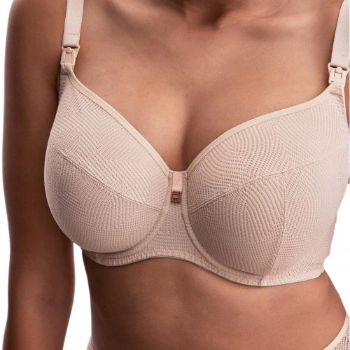  Reggiseno morbido Alles, beige, reggiseno premaman morbido per seni grandi, taglia allattamento 90H