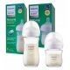  PHILIPS RESPONSE AVENT NATURAL 3.0 SET BOTTIGLIE IN VETRO 120ml+ 240ml