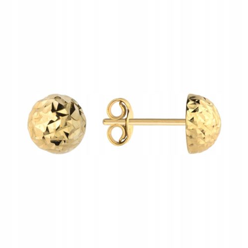  Orecchini in oro MEZZA SFERA DIAMANTE 5MM pr.585