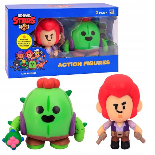  BRAWL STARS SET DI 2 FIGURINE GRANDI DI SPIKE E COLT 11,5 CM