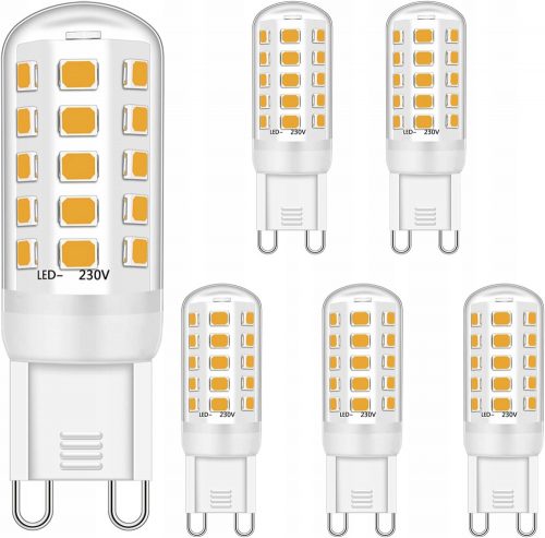  Lampadine LED G9 da 5 W, ricambio per lampadine alogene, 5 pezzi bianco caldo