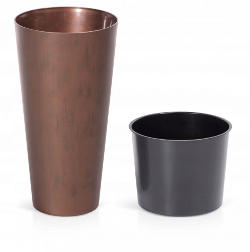  Vaso da fiori Prosperplast 30 cm x 30 x 57,2 cm diametro 30 cm in plastica tonalità marrone e beige