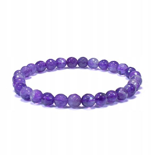  Bracciale con ametista, pietra naturale, Chakra della corona