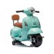  Scooter Vespa cavalcabile a batteria per bambini con schienale turchese