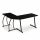  Scrivania ad angolo ModernHome Scrivania ad angolo 148 x 48 x 73,5 cm nera