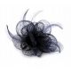  Spilla/decorazione per capelli Fiore blu navy con piume Fascinator/ 2903