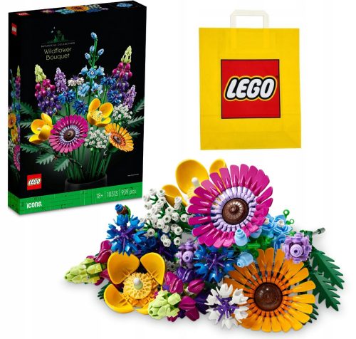  LEGO ICONS 1031300 BOUQUET DI FIORI SELVATICI LEGO THE BOTANICAL COLLECTION - 10313 + sacchetto di carta VP LEGO 6315792 medio