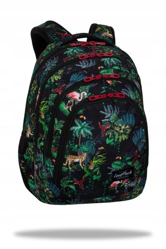  Zaino scolastico multiscomparto CoolPack Sfumature di rosa, Sfumature di verde, Multicolor 28 l