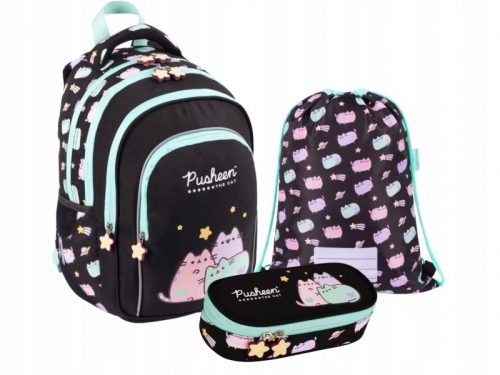  Pusheen The Cat Pastel Set scuola Zaino Astuccio Sacco Classe 1-3