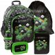  Zaino scuola multiscomparto Minecraft Paso nero, Sfumature di grigio e argento, Sfumature di verde, Multicolor 18 l