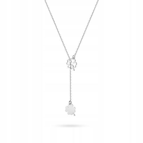  COLLANA CATENA IN ARGENTO pr. 925 Cravatta con Trifogli Trifogli