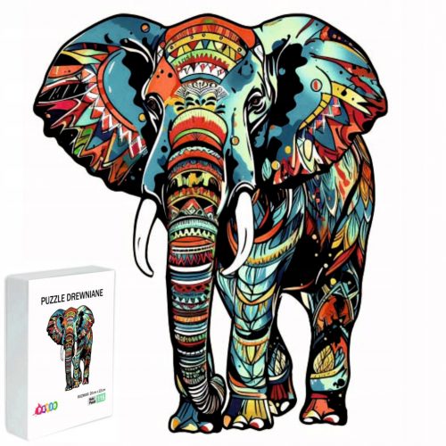  PUZZLE IN LEGNO PER BAMBINI ADULTI 121 PEZZI ELEFANTE REGALO PER BAMBINI