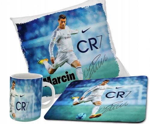  CRISTIANO RONALDO CR7 Set Tazza + Cuscino + Mouse Pad + Nome