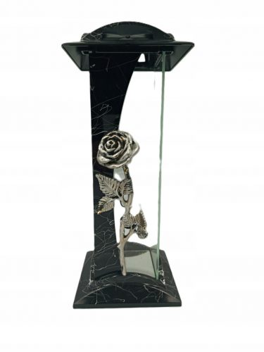  Bellissima candela GRANDE NAPOLEONE, scritta Dear Mom, MIRROR ROSE, oro, 40 cm