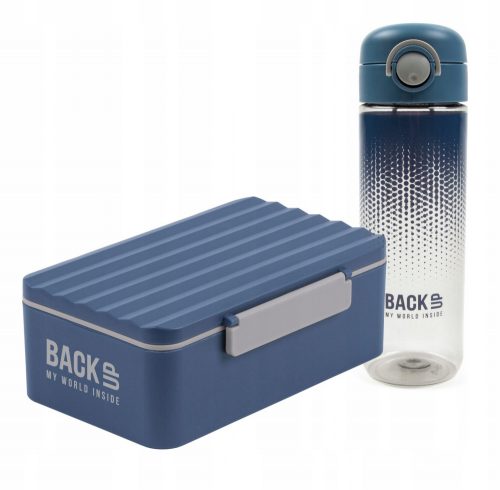  Borraccia Backup 600 ml + scomparto mobile Lunch Box Backup C58 Blu navy Derform