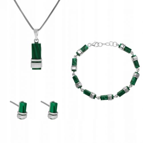  Set con malachite d'argento