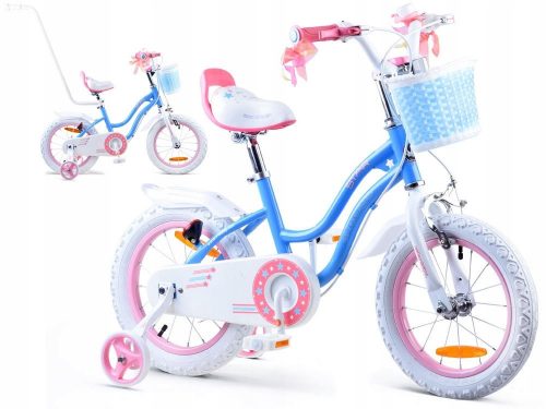  Bicicletta RoyalBaby STAR GIRL RB14G-1 14" Bianco, Blu, Rosa