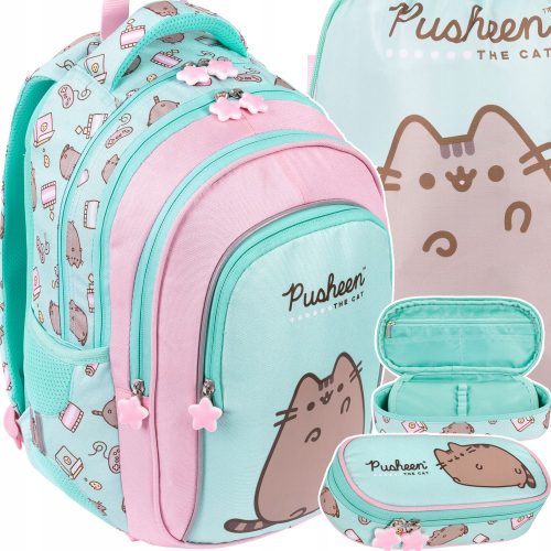  PUSHEEN ST.Right MINT Zaino Cat Kitten PER RAGAZZA GRADO 1-3 + 2 altri prodotti