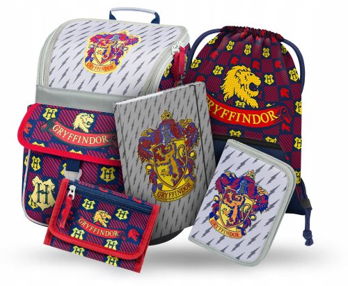  Zaino scolastico a scomparto singolo Harry Potter BAAGL, nero, sfumature di rosso, sfumature di grigio e argento 18 l