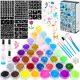  TATUAGGI GLITTER PER BAMBINI SET GRANDE 36 paillettes glitter 187 stencil