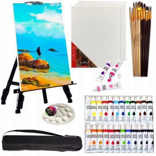  SET DI PITTURA ARTISTICA PER DIPINGERE PER BAMBINI CON EAEL, regalo + GUIDA ALLA PITTURA Come iniziare a dipingere quadri