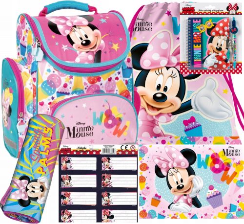  ZAINO SCUOLA 6IN1 ASTUCCIO MINNIE MOUSE ADESIVI DERFORM