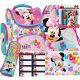  ZAINO SCUOLA 6IN1 ASTUCCIO MINNIE MOUSE ADESIVI DERFORM