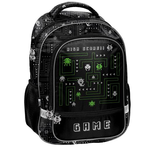  Zaino scuola multiscomparto Paso nero, Sfumature di grigio e argento, Sfumature di verde, Multicolor 19 l