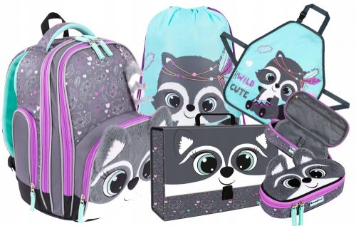  BABMIBO RACOON ZAINO SCUOLA LEGGERO PELUCHE RACCOON PREMIUM + 4 altri prodotti