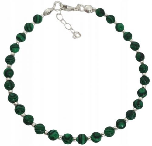  BRACCIALE IN ARGENTO 925, DECORATO CON MALACHITE MALACHITE