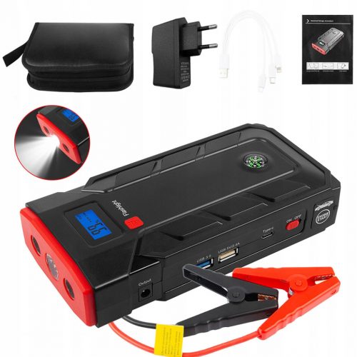  POWER BANK DA AUTO DOPPIA USB LED 12V BUSSOLA