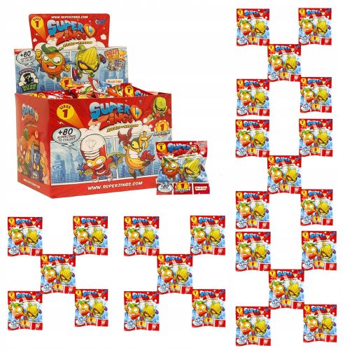  SUPER ZINGS BUSTINA SURPRISE FIGURINE SERIE 1 SET IN CARTONE DA 25 PEZZI