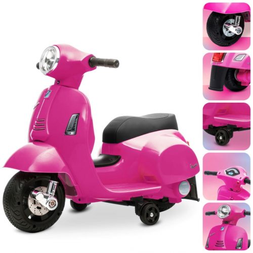  Vespa scooter cavalcabile per bambini a batteria, colore fucsia