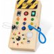  GIOCATTOLO SENSORIALE IN LEGNO MONTESSORI BUSY BOARD 8 INTERRUTTORI LED