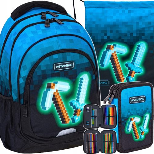  Zaino scuola multiscomparto AstraBag Multicolor 20 l + 2 altri prodotti